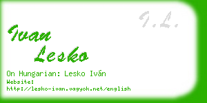 ivan lesko business card