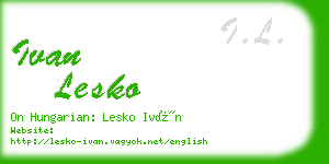 ivan lesko business card